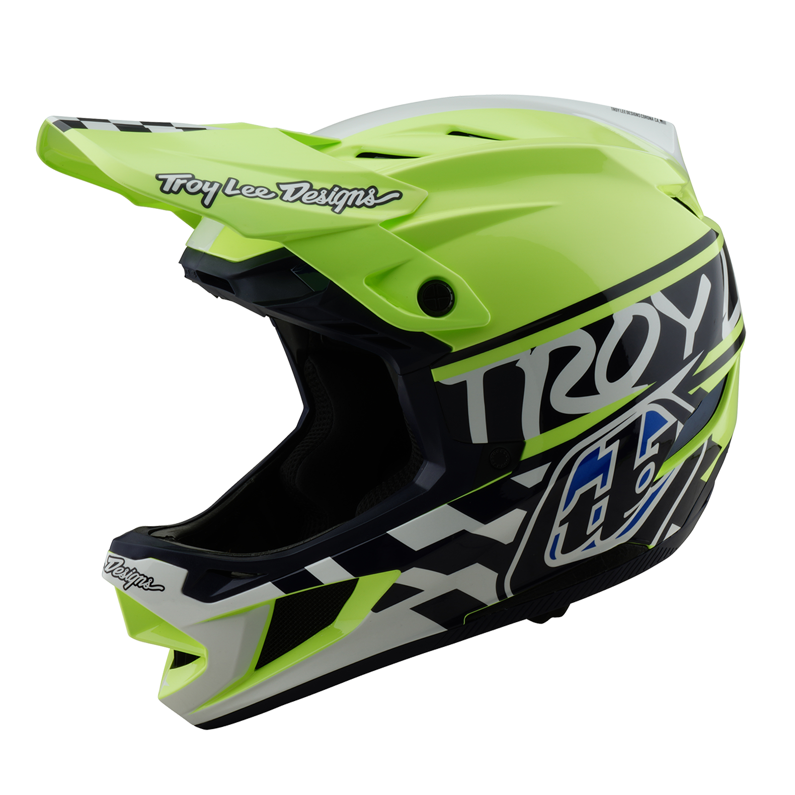 D4 POLYACRYLITE HELMET FIFTY-50 NAVY/GLO YELLOW XL - miniatura 3