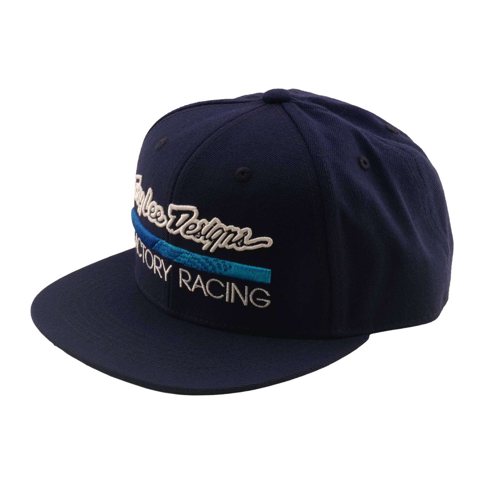 TROY LEE DESIGNS FACTORY RACING FLAT BILL SNAPBACK NAVY / BLUE OSFA - Imagen 1