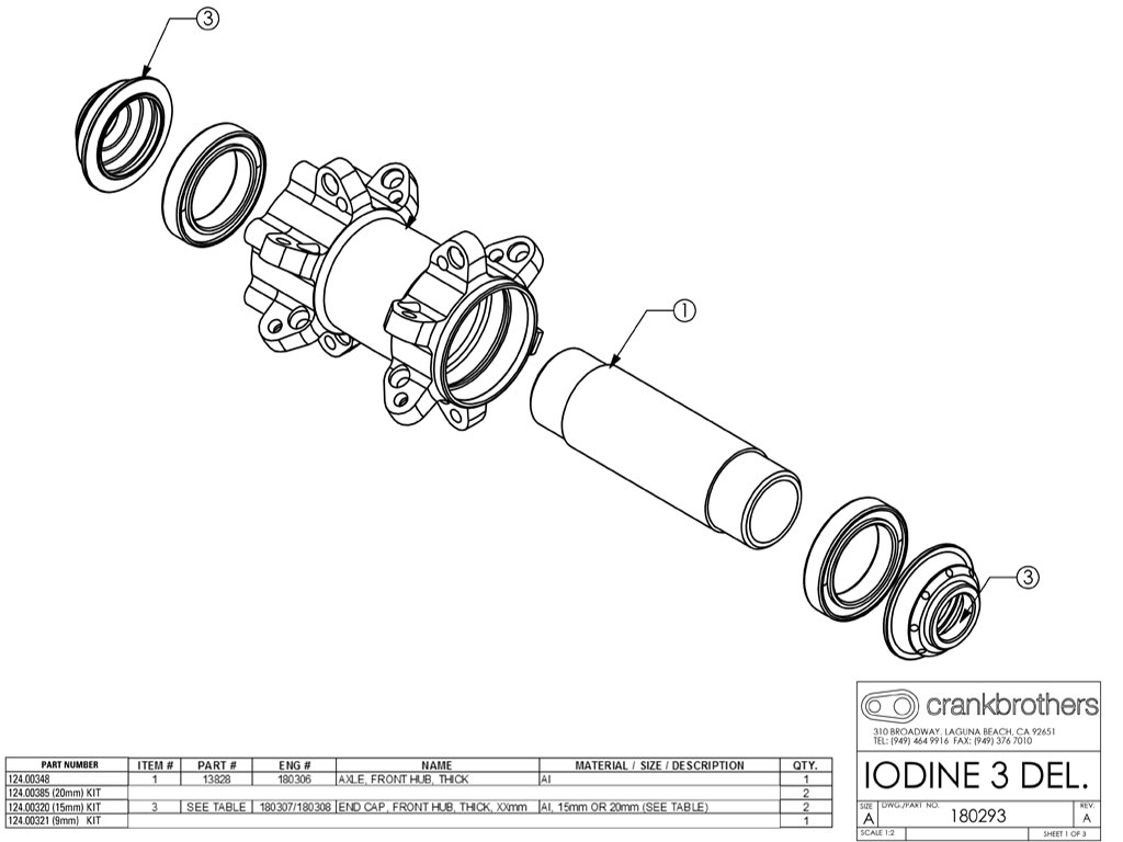 CRANK REC TAPA DEL. 20mm IODINE (KIT) - miniatura 3