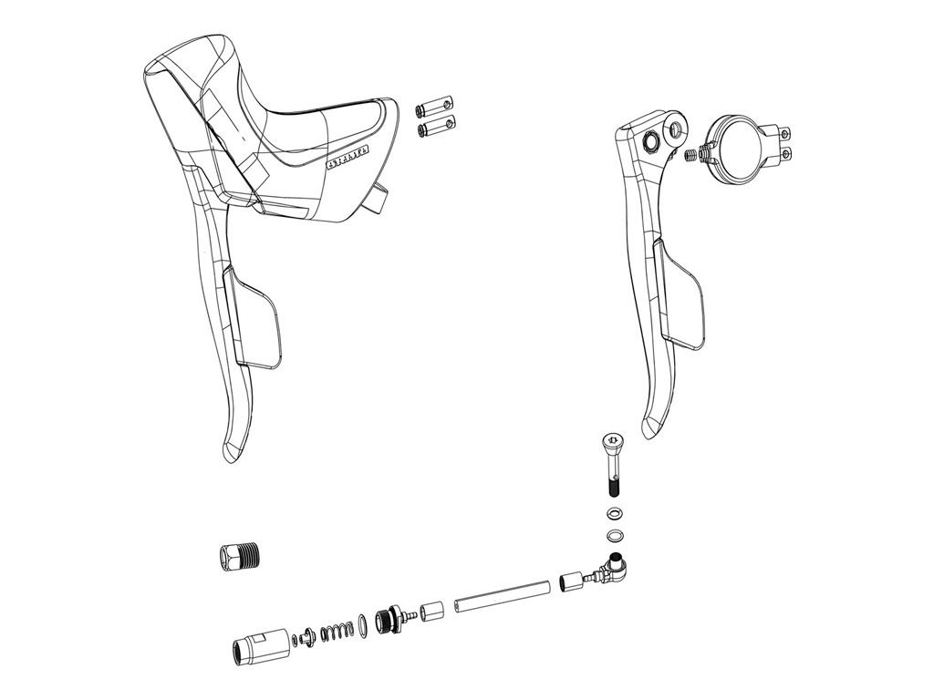 SRM REC DOBLEMANDO SUELTO APEX ETAP AXS DISC IZQUIERDO + LATIGUILLO (SIN PINZA) - Imagen 1