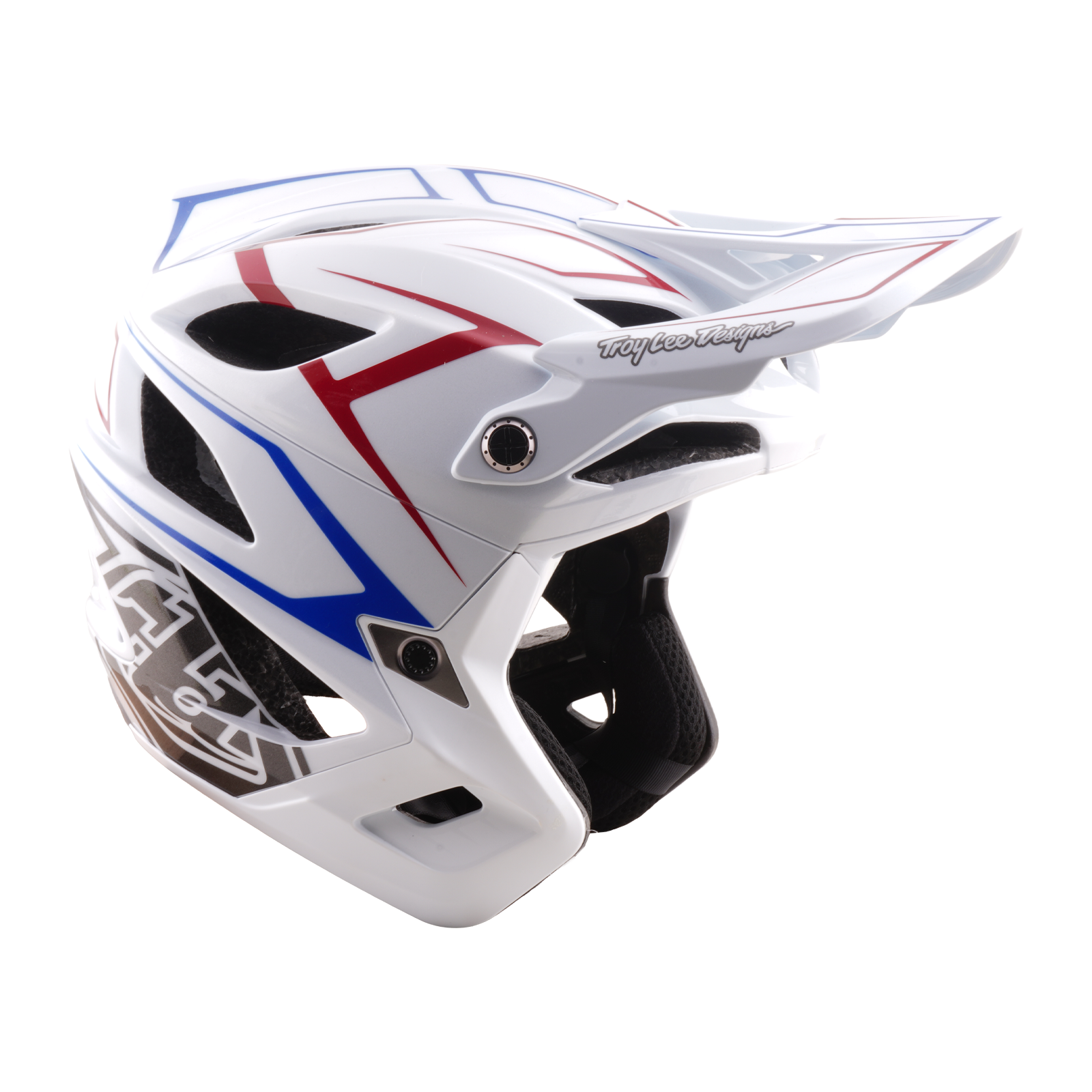 STAGE STUNT HELMET PINSTRIPE WHITE MD/LG - Imagen 1