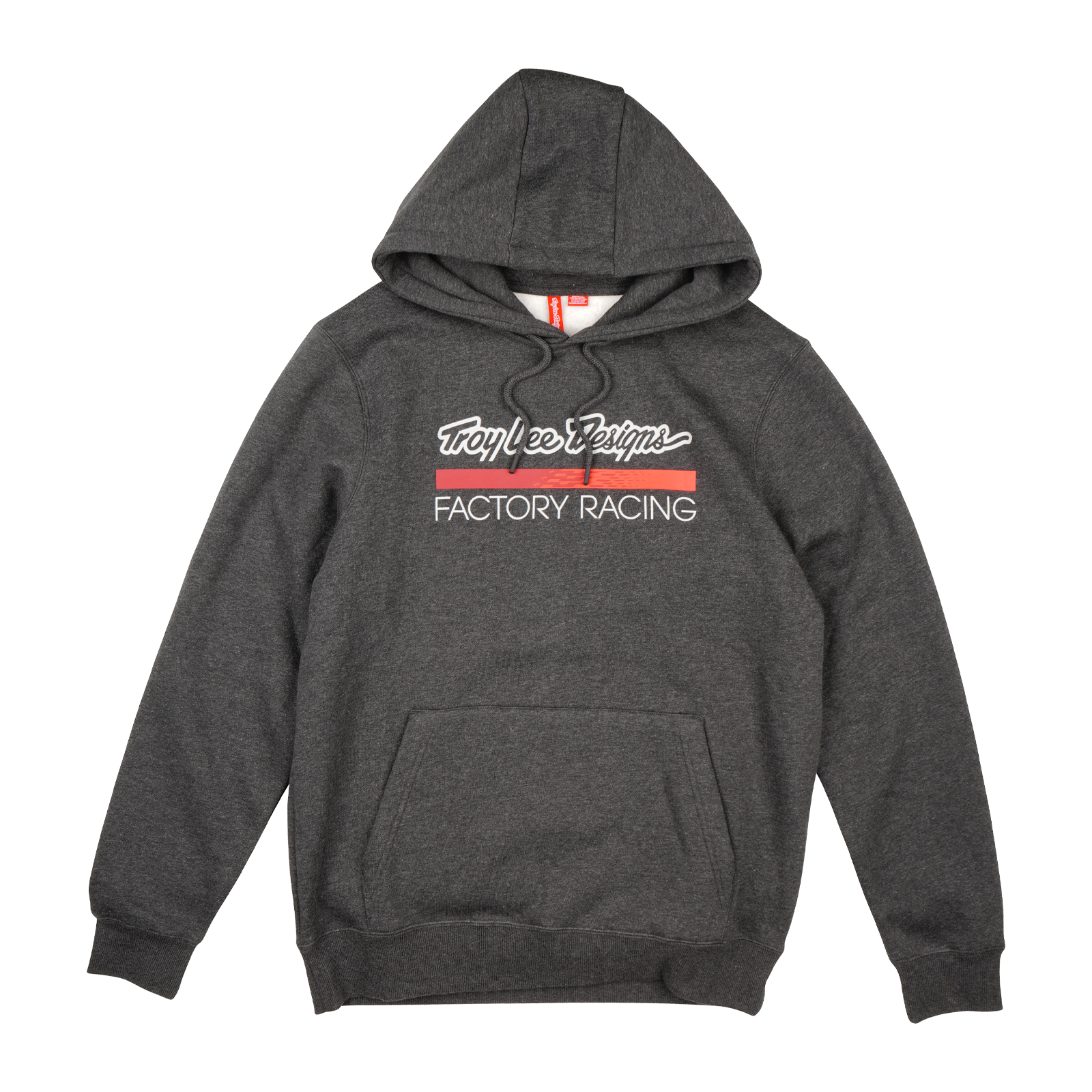 TROY LEE DESIGNS FACTORY RACING PULLOVER HOODIE BLACK HEATHER / RED S - Imagen 1