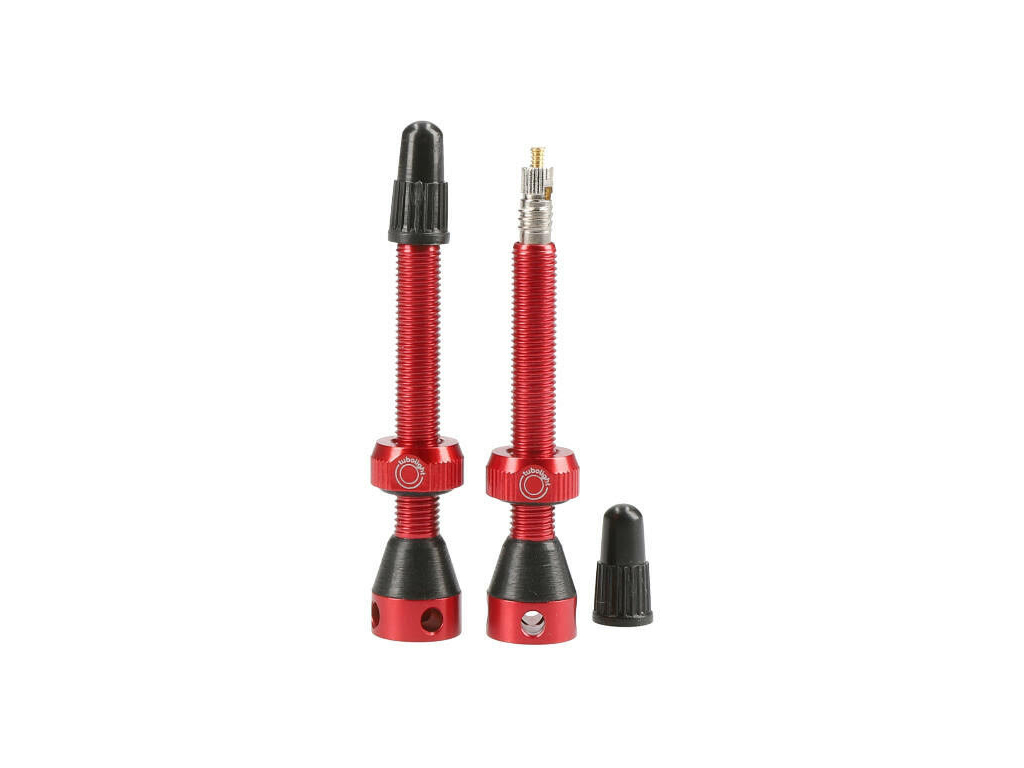 Tubolight Valvula Tubeless Alum. 50mm ROJO Side holes (par) - Imagen 1