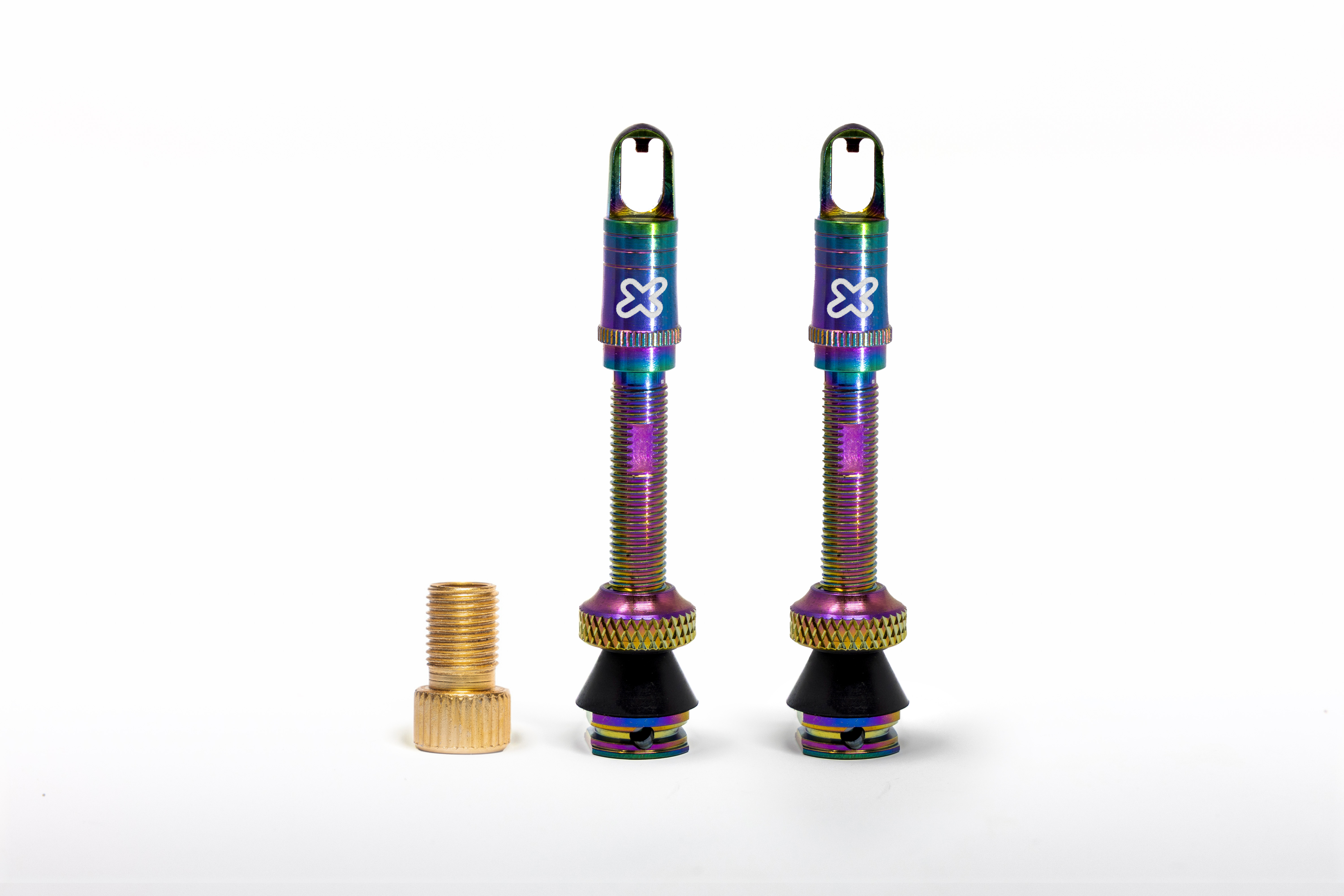 X-SAUCE 2 VALVULAS PRESTA ALUMINIO 40MM RAINBOW TUBELESS - Imagen 1