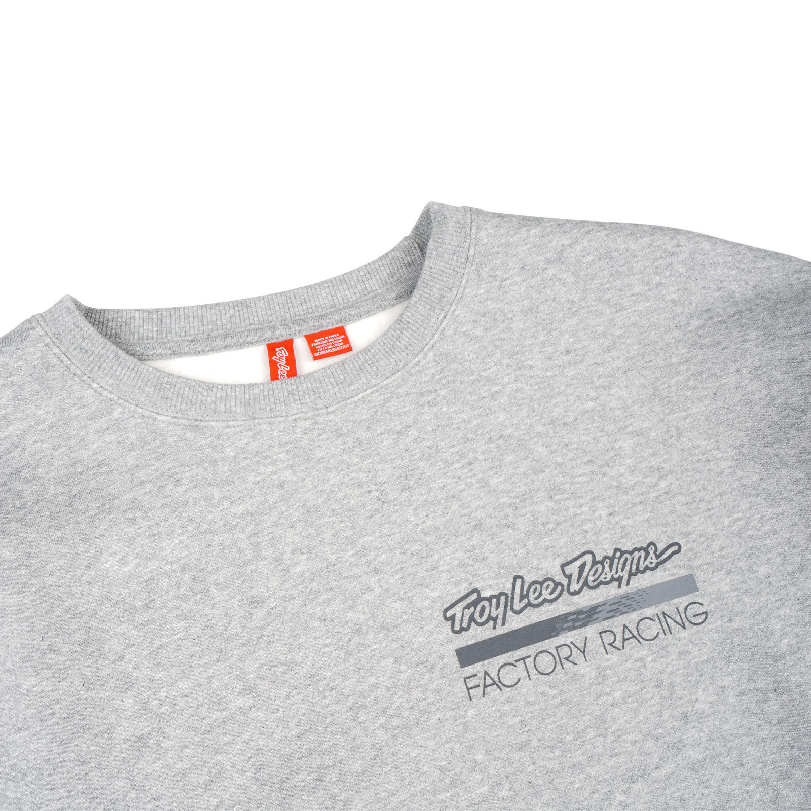 TROY LEE DESIGNS FACTORY RACING CREWNECK GRAY HEATHER L - miniatura 3