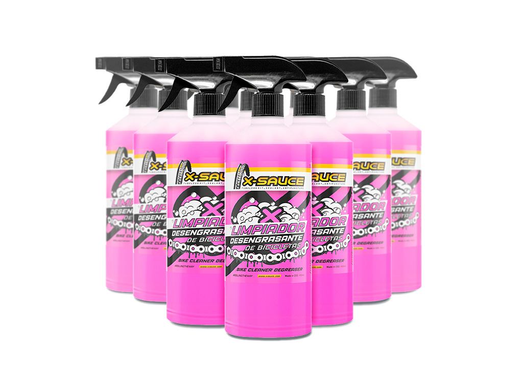 X-SAUCE LIMPIADOR DESENGRASANTE DE BICICLETAS 900 ML (ROSA) 12unds - Imagen 1