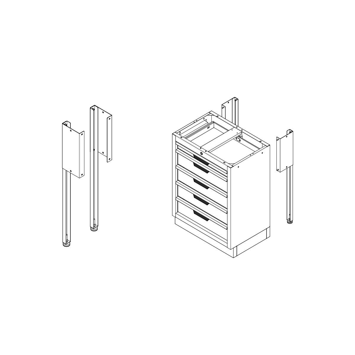 MUEBLES PARK TOOL JUEGO DE PIES DE EXTENSION PARA ENCIMERA PROFUNDA - miniatura 3