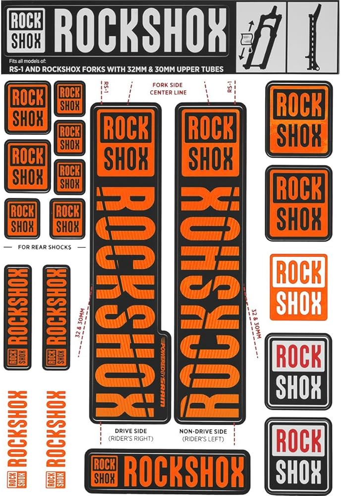 RS REC KIT ADHESIVOS BARRA 30/32/RS1 2018 NE02 ORANGE**