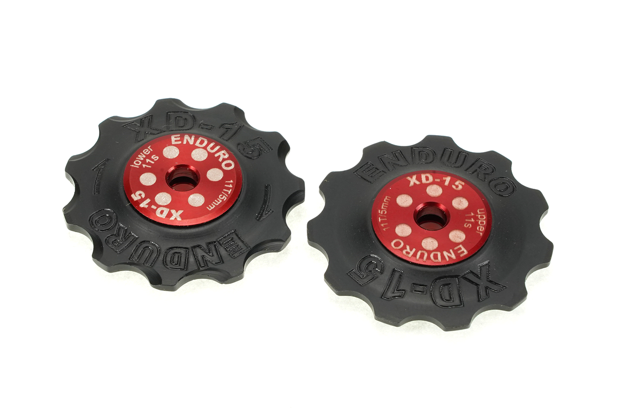 ROLDANAS CAMBIO CAMPAGNOLO 11V CERAMICAS XD15 - BKCJ-0332 - 11 tooth, XD15 Ceramic Hybrid Bearing, Machined Delrin Derailleur Pulleys for 11 speed Campagnolo Derailleurs (5mm bolt hole) - Imagen 1