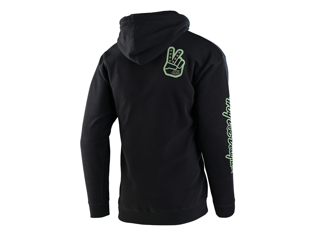 ZIP UP HOODIE PEACE OUT BLACK 2X - miniatura 3