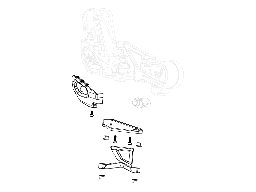 SRM REC KIT PROTECTORES SUPERIOR / INFERIOR + TORNILLOS CAMBIO EAGLE AXS T-TYPE XXSL - Imagen 1
