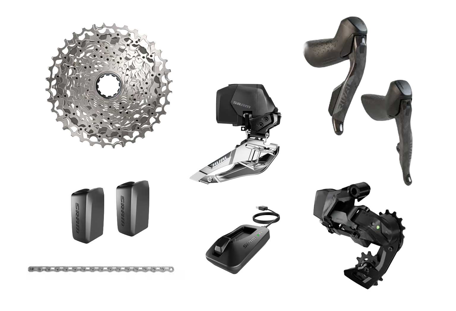 KIT GRUPO COMPLETO SRAM RIVAL ETAP E1 (10-30) (SIN BIELAS) - Imagen 1