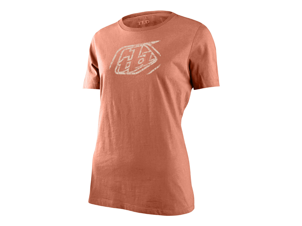 WOMENS SHORT SLEEVE TEE CROPPED BADGE TERRACOTTA L - Imagen 1