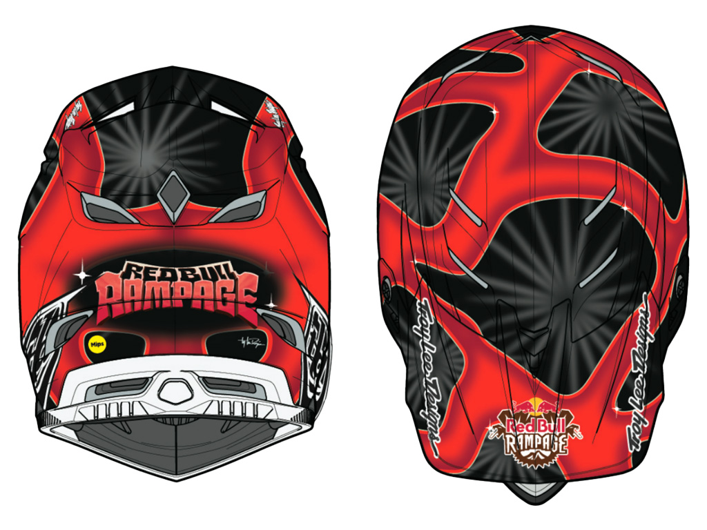 "TLD x RED BULL RAMPAGE DREAMLAND D4 CARBON HELMET; BLACK XL" - miniatura 3
