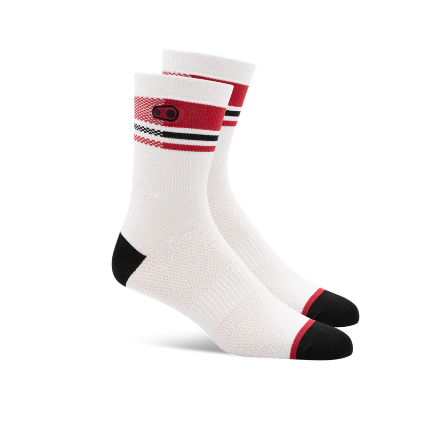 CRANK BROTHERS SOCK WHITE/RED BLACK L/XL - Imagen 1