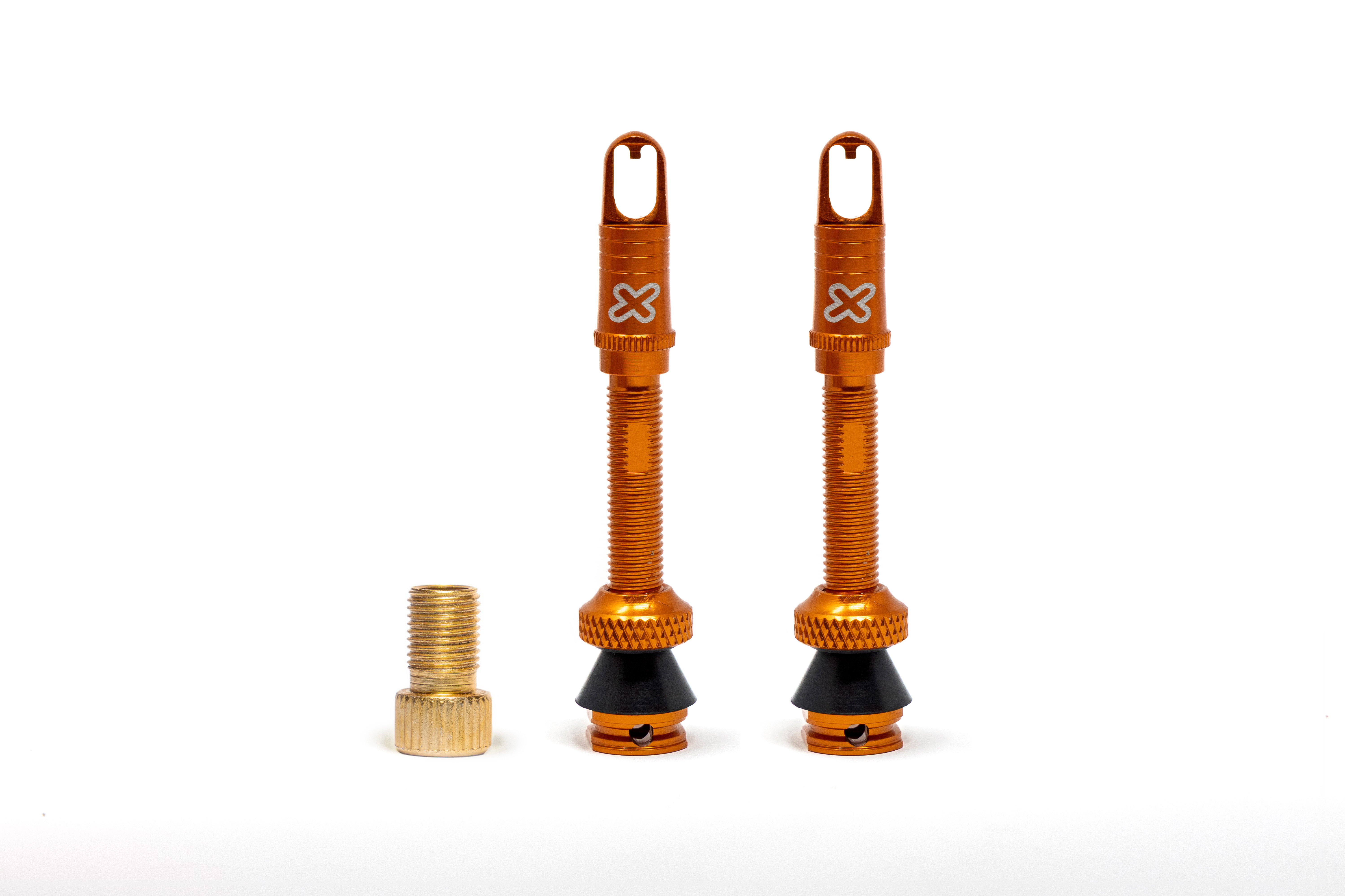 X-SAUCE 2 VALVULAS PRESTA ALUMINIO 40MM NARANJA TUBELESS - Imagen 1