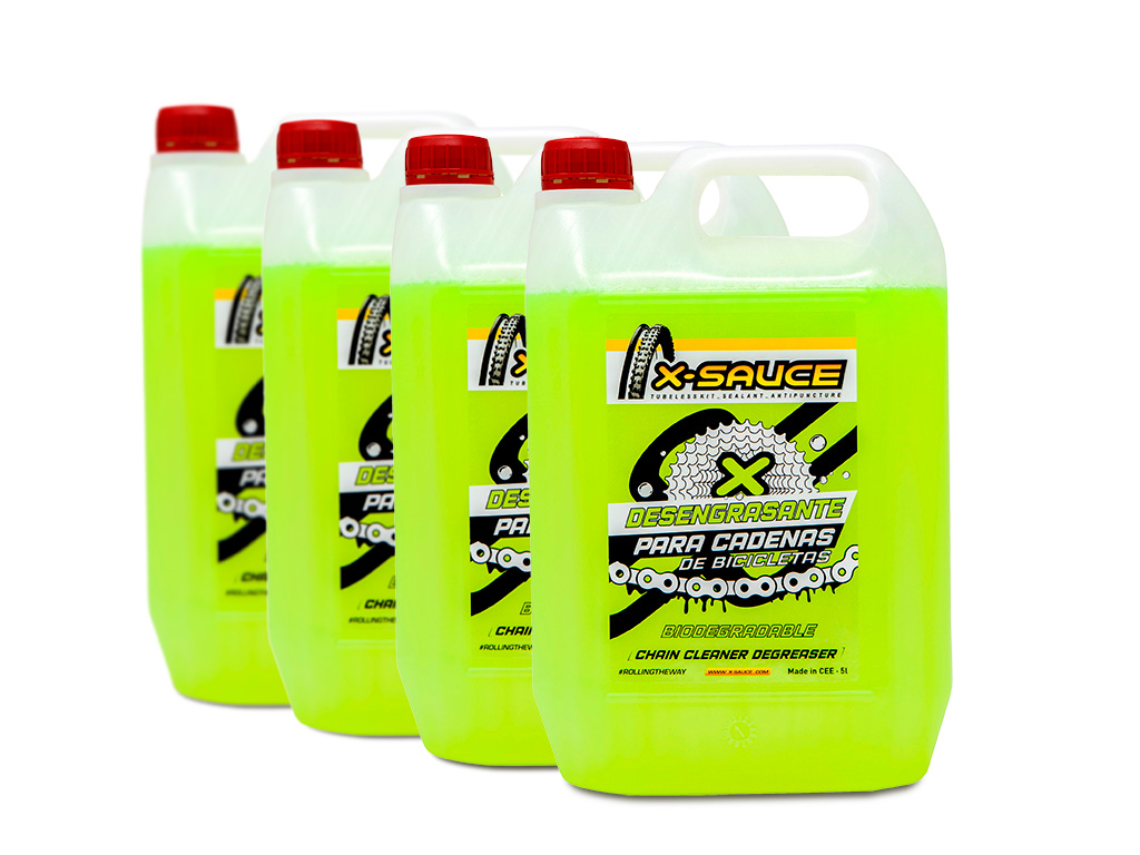 X-SAUCE DESENGRASANTE PARA CADENAS 5L (FLUOR) 4unds - Imagen 1