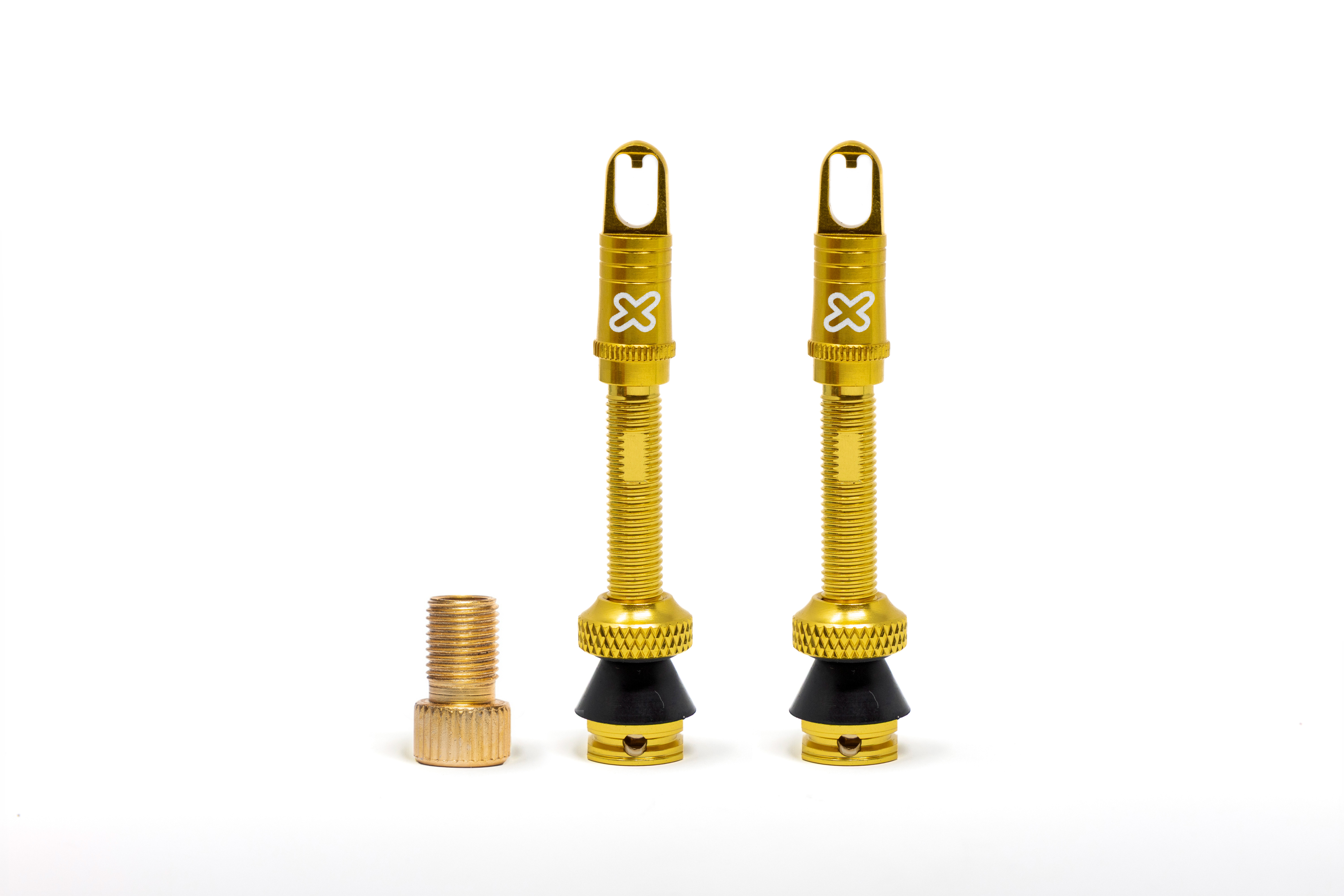 X-SAUCE 2 VALVULAS PRESTA ALUMINIO 40MM DORADO TUBELESS - Imagen 1