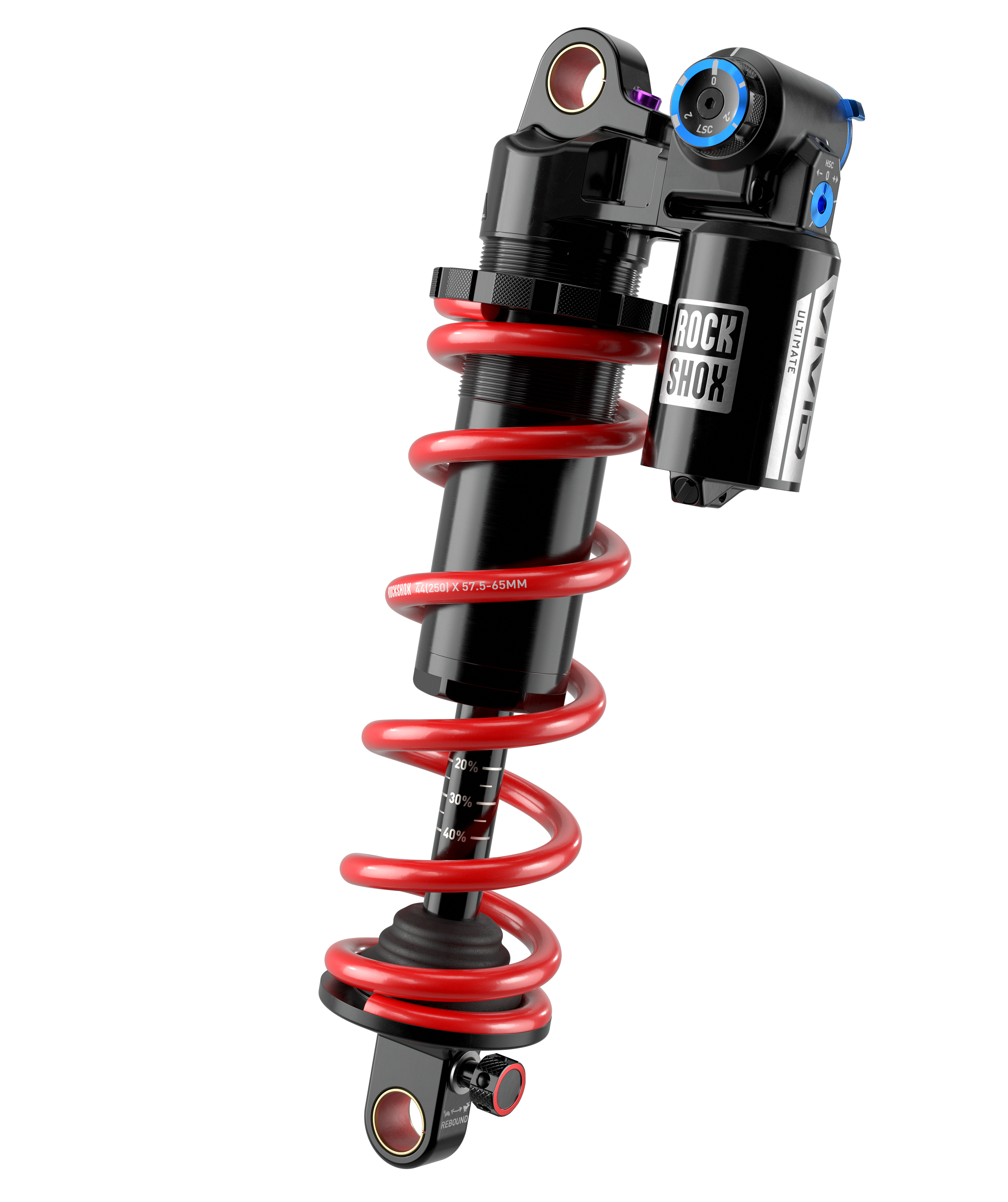 REAR SHOCK VIVID COIL ULTIMATE DH RC2 (225X75) STANDARD TRUNNION D1