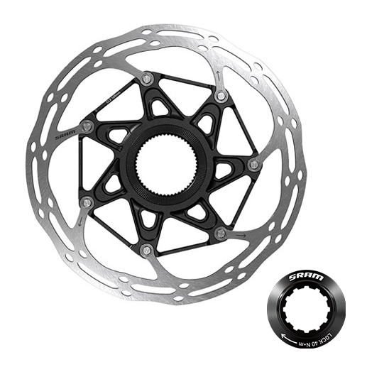 SRM DISCO FRENO CENTERLINE 2PZ 140MM CENTERLOCK BLK (BISELADO) (INCLUYE TUERCA CL)