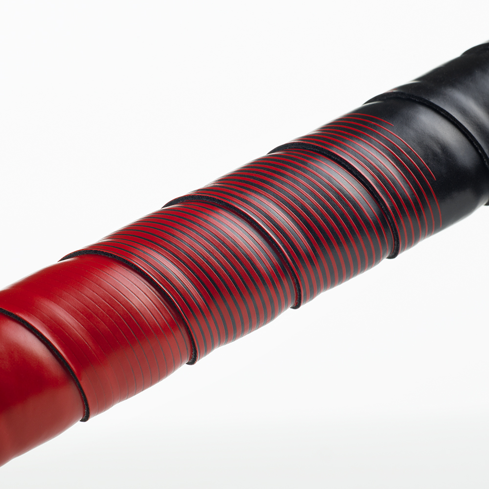 CINTA DE MANILLAR Fizik RACEFEEL 2mm TACKY Bi-Color BLACK/RED - miniatura 3